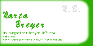 marta breyer business card